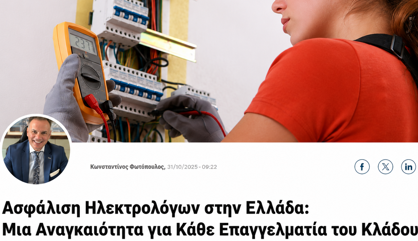 Ασφάλιση Ηλεκτρολόγων στην Ελλάδα: Μια Αναγκαιότητα για Κάθε Επαγγελματία του Κλάδου